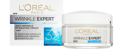 anti aging cream wrinkle expert 35 front pack and jar